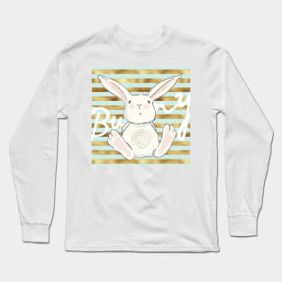 Little bunny on cute pattern Long Sleeve T-Shirt